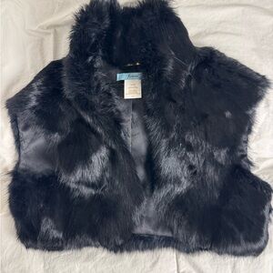 Marciano Black Genuine Rabbit Fur Vest